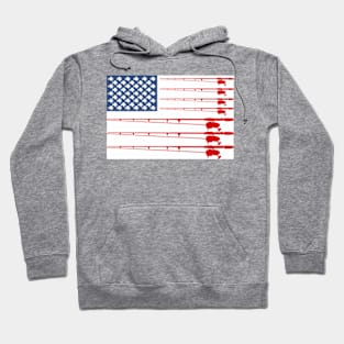 Fishing American Flag lover Hoodie